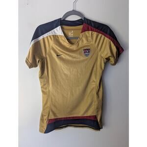 USWNT 2007 Away Jersey Women’s Small Nike Vintage USA Soccer Gold Authentic